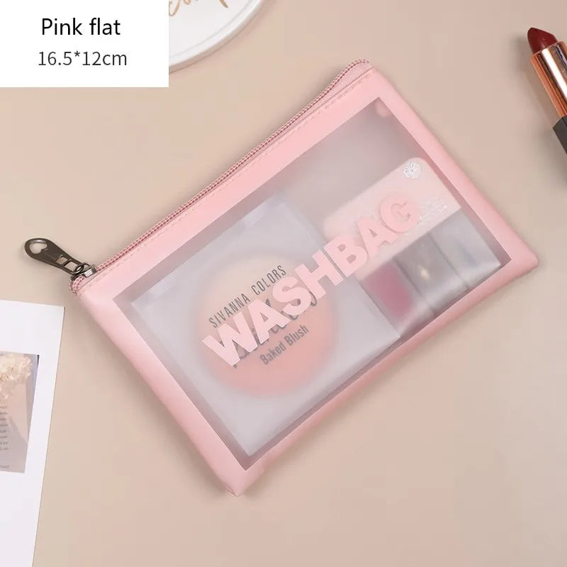 Kawaii Waterproof Travel Makeup Bag πβ¨ | Cute Transparent Cosmetic Organizer for Women πβοΈ