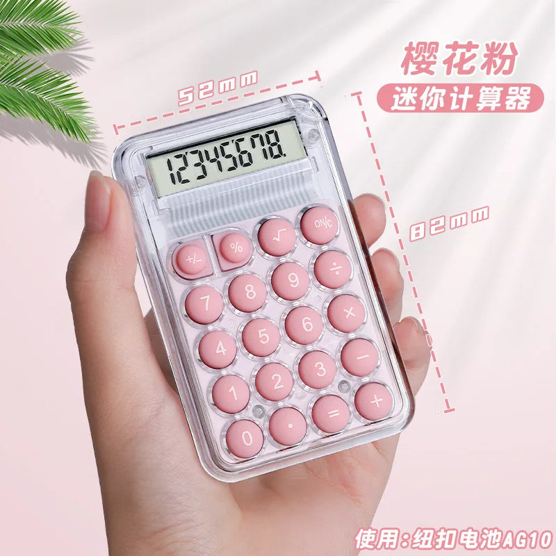 Kawaii Candy Color Mini Calculator π¬β¨ | Portable 8-Digit LCD for Fun Calculations! π