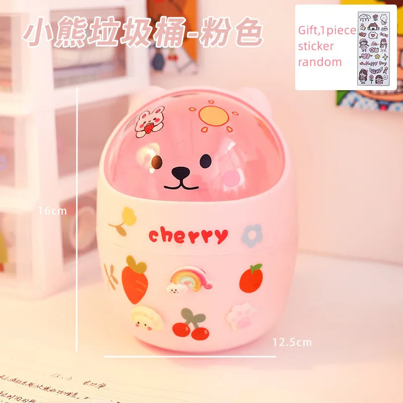 Kawaii Cartoon Makeup Organizer πβ¨ - Creative Stationery Storage Box for Students & Office! ππ