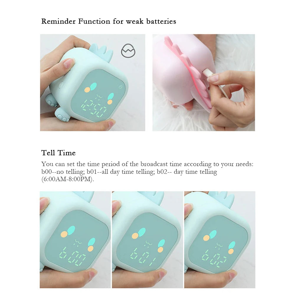 π Kawaii Dinosaur Kids Alarm Clock π¦β¨ - Cute LED Time & Temperature Display | Snooze & Wake Up Light | Perfect Bedside Companion for Boys & Girls! ππ€