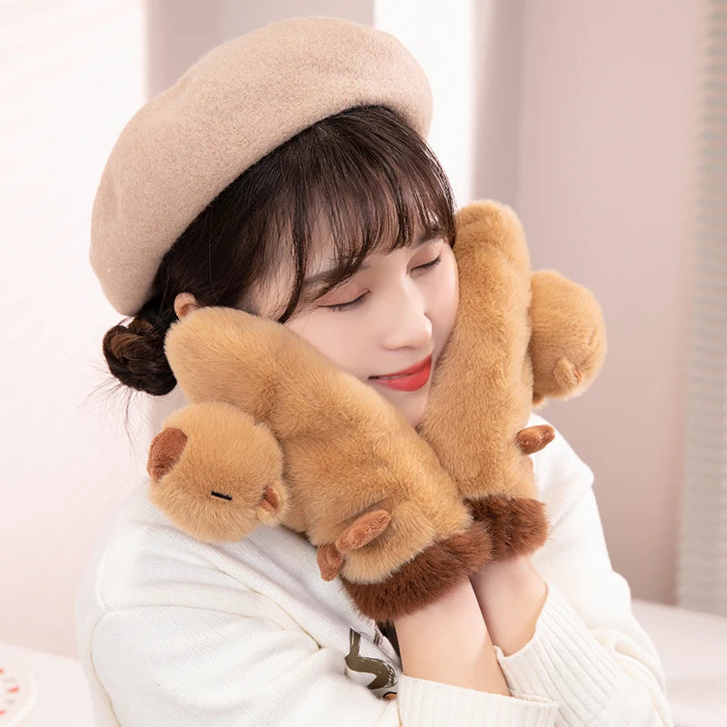 Kawaii Capybara Plush Glove Penguin Toy π§β¨ - Adorable KAPIBARA Internet Star Stuffed Animal Gift! πΎπ