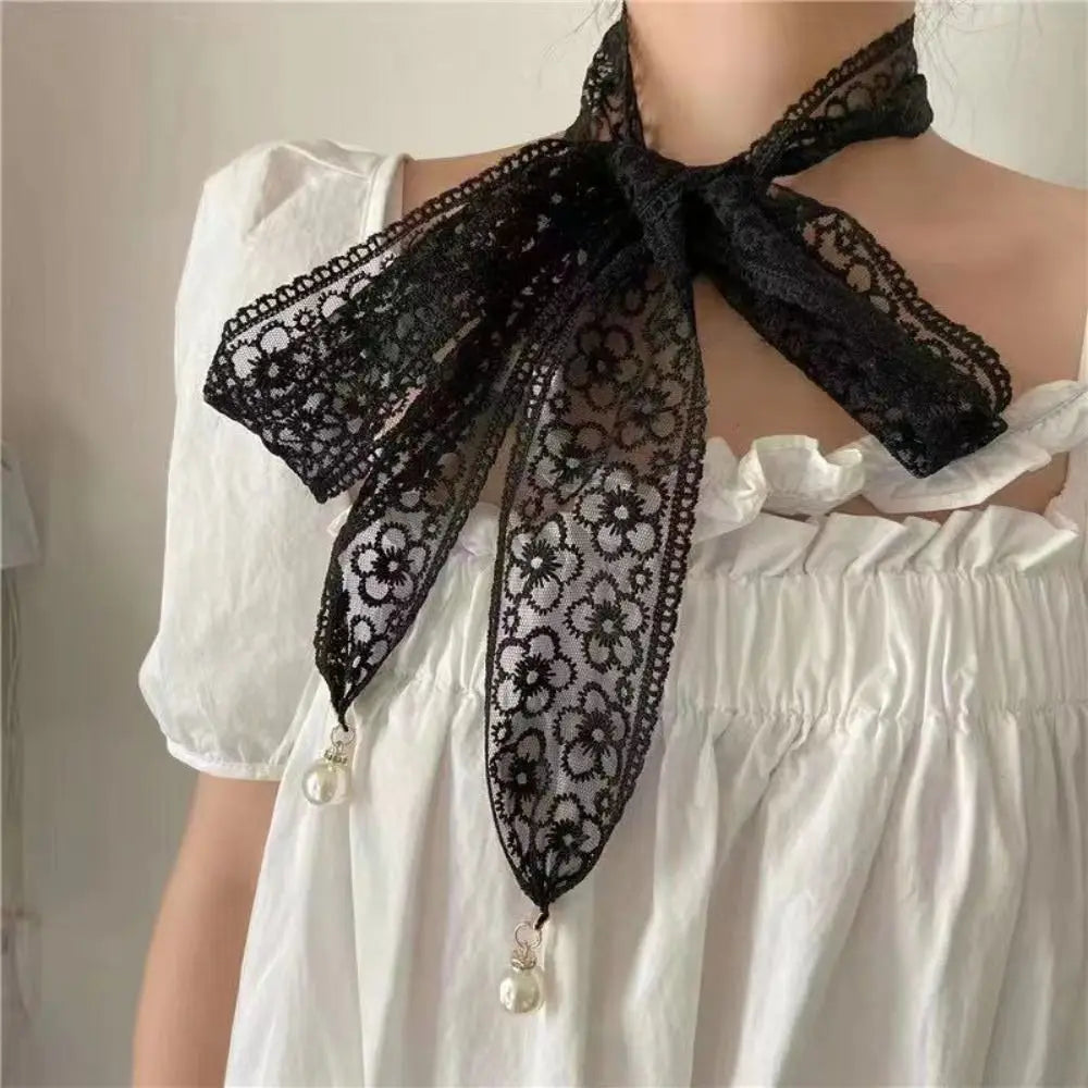 β¨ Kawaii Lace Waist Belt with Pearl Charm πΈ Elegant Accessory for Sweet Style π Perfect for Dresses & Skirts!