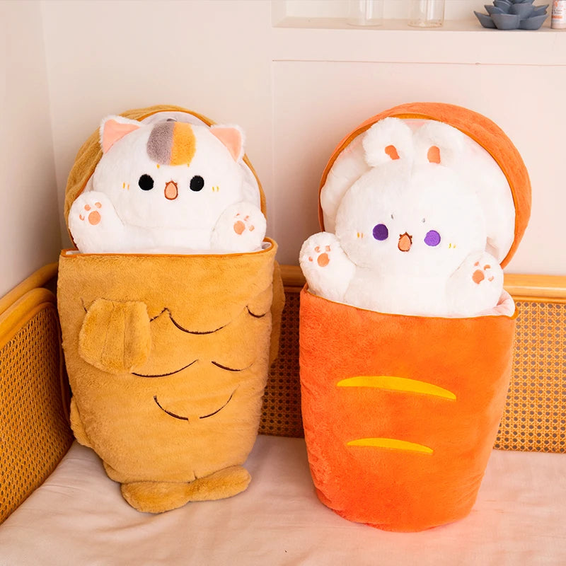 Taiyaki Cat Cuddle Buddy πΎπ - Snuggled in a Cozy Cushion Bag! ποΈβ¨