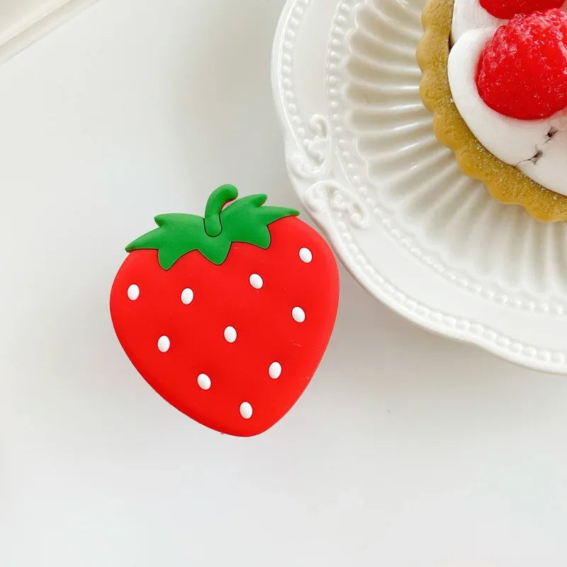 🍓 Adorable Strawberry Pop Grip Stand for iPhone 15/14 & Samsung 📱✨ - Pixie Quill