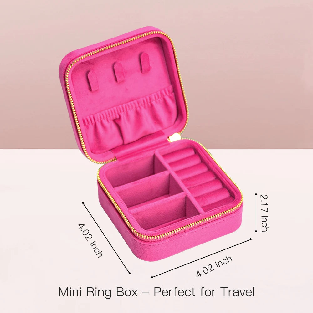 Kawaii Velvet Jewelry Box π | Cute Mini Travel Organizer for Rings & Necklaces π | Personalized Gift Idea π