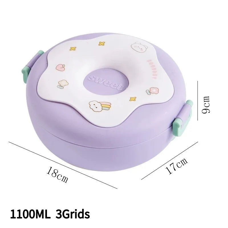 Kawaii Bento Lunch Box πΈπ - Adorable Leakproof Food Container for Kids & Toddlers | Perfect for School, Picnics & Travel! π±β¨