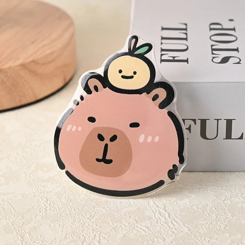 Adorable Capybara Grip Tok πΈπΉ - Cute Flower Phone Stand & Holder for iPhone & Samsung! - Pixie Quill