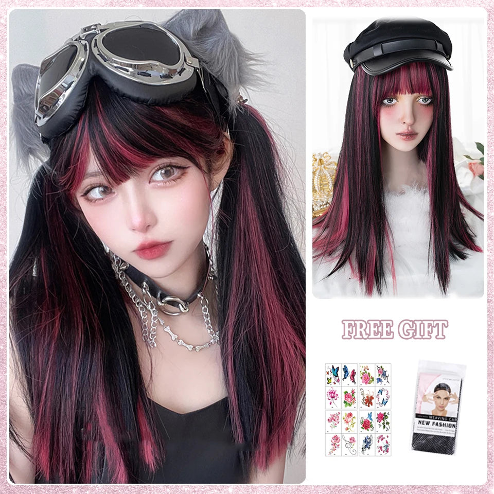 Kawaii Ombre Pink Wavy Wig πβ¨ | Heat Resistant Hair for Cosplay & Daily Fun! ππΈ