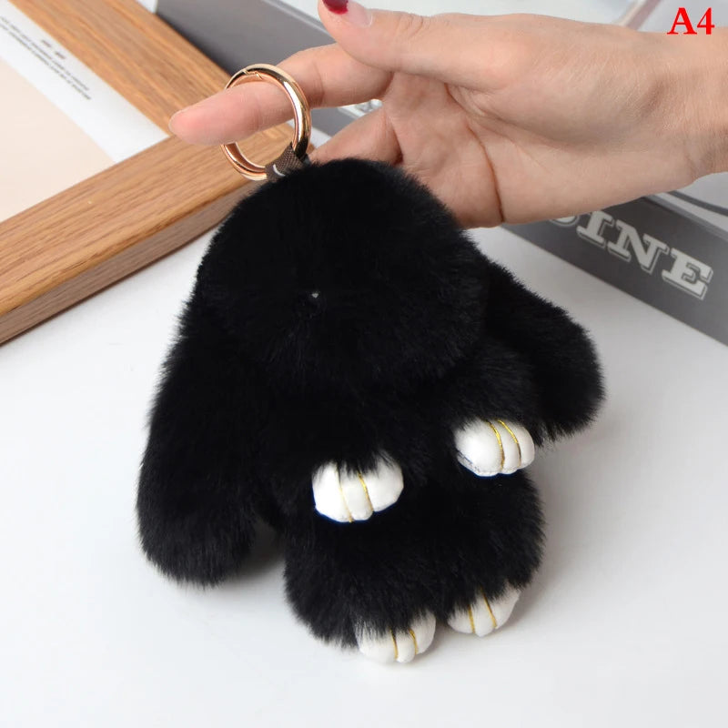 Fluffy Bunny Keychain π°β¨ Adorable Pom Pom Charm for Bags & Keys! ππ - Pixie Quill