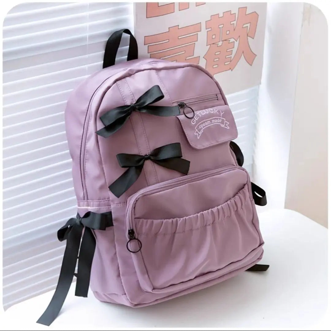 Kawaii Bow Backpack π | Adorable High-Capacity Bag for School Girls πΈβ¨