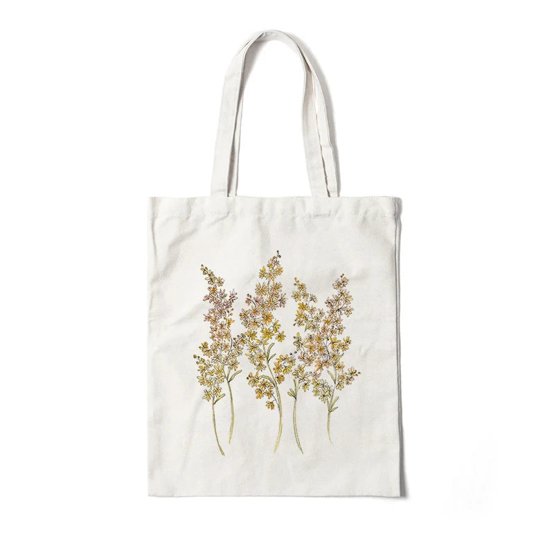 Kawaii Floral Canvas Tote πΌπ | Cute Eco-Friendly Shoulder Bag for School & Shopping πΈβ¨