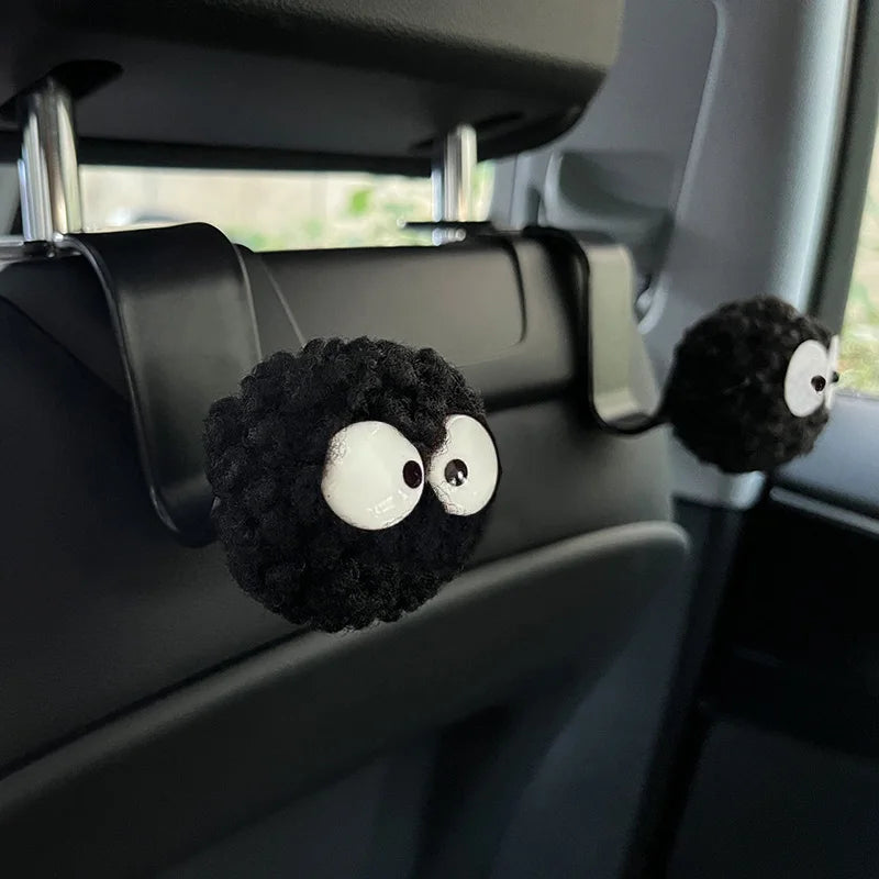 Kawaii Bear Car Seat Back Hooks π»β¨ - 2PCS Adorable Organizer Hangers for Bags & Accessories! ππ