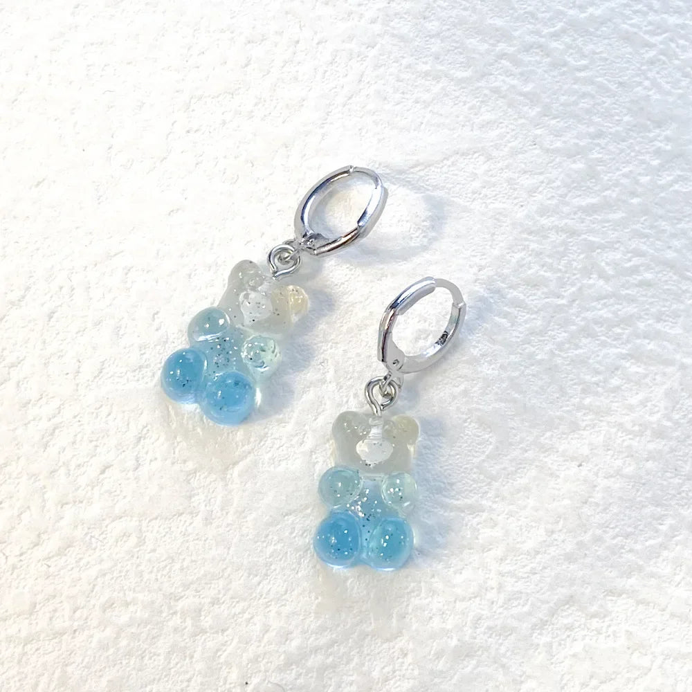 π Sweet Rainbow Bear Dangle Earrings π¬β¨ Cute Acrylic Drop Jewelry for Trendy Girls! π»π