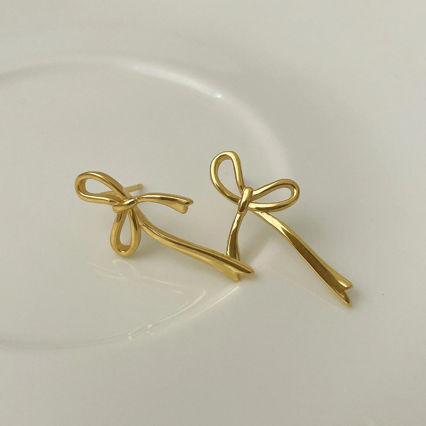 ⨠Cute Bowtastic 18K Gold Plated Stud Earrings š | Adorable Fashion Jewelry for Trendy Women š | Perfect Gift for Any Occasion! š