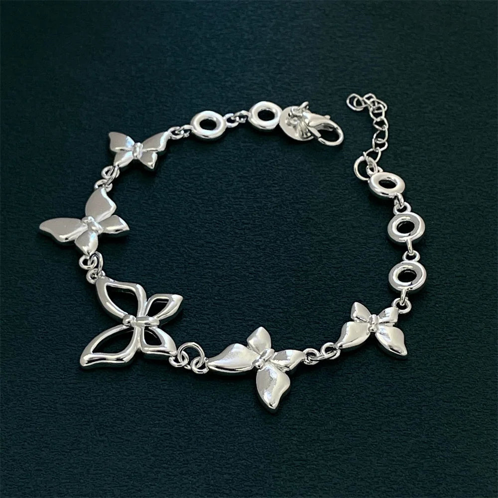 Kawaii 925 Sterling Silver Butterfly Bracelet π¦β¨ | Adorable Women's Engagement Jewelry Gift