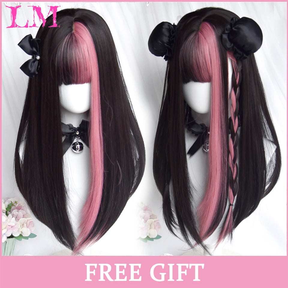 Kawaii Ombre Green Wavy Wig 🌟✨ | Heat-Resistant Fiber for Cosplay & Daily Style 💚🎀