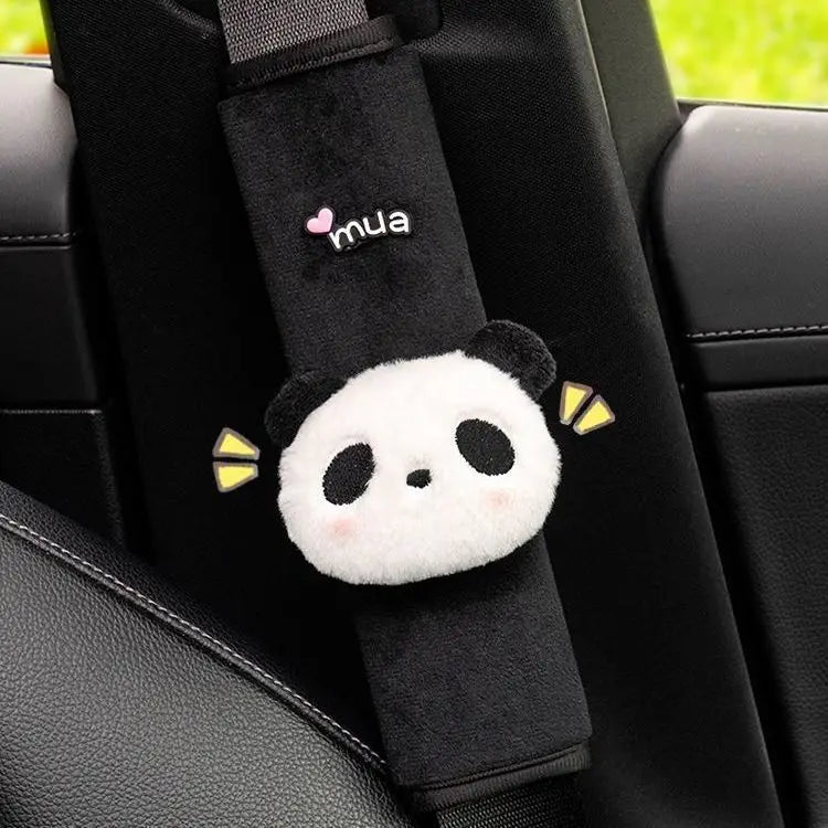 Kawaii Panda Plush Steering Wheel Cover πΌβ¨ | Warm & Cozy Winter Car Accessory πβοΈ
