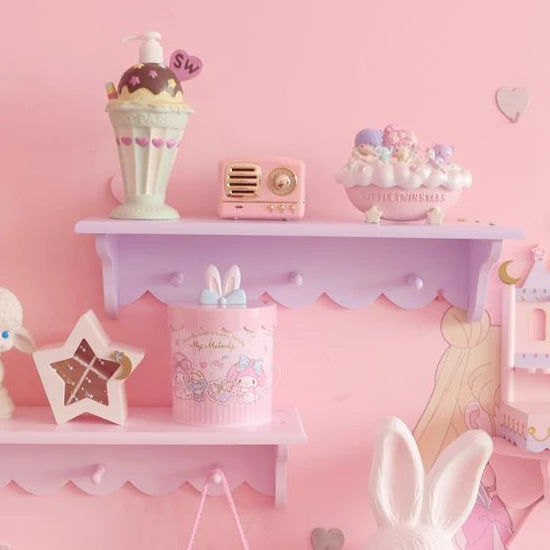 Kawaii Wooden Lace Wall Hanging Rack ๐ | Adorable Storage & Display Shelf for Cozy Spaces ๐กโจ