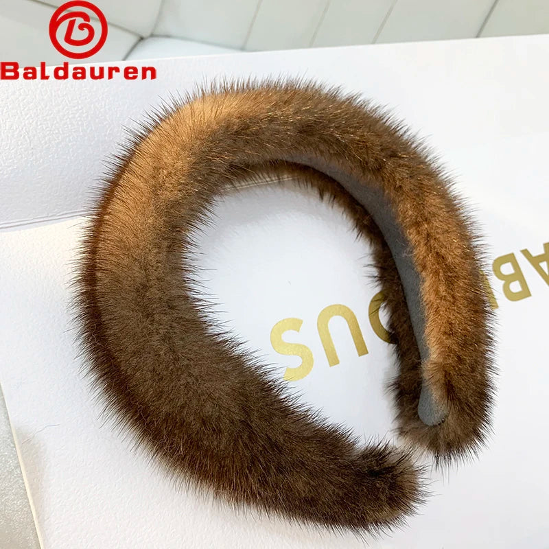 ⨠Kawaii Luxury 100% Real Mink Fur Headband š | Cozy Winter Hair Hoop for Stylish Ladies š | Perfect Furry Gift! š