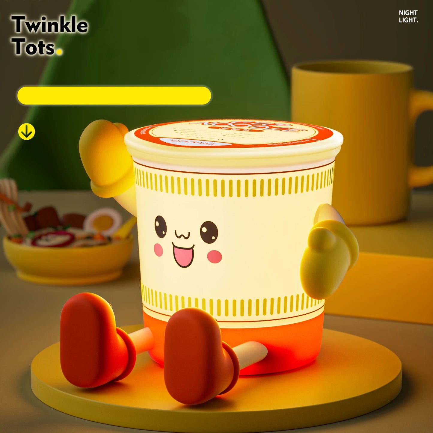 Kawaii Cartoon Cup Noodle LED Night Light πβ¨ β Adorable & Fun Home DΓ©cor Lamp for Bedrooms, Gifts & Cozy Spaces!