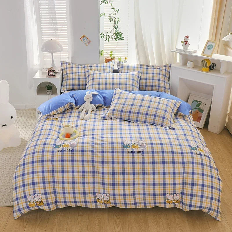 Adorable Strawberry Dreams Reversible Kawaii Bedding Set πβ¨ Soft Cotton Duvet Cover with Pillowcases
