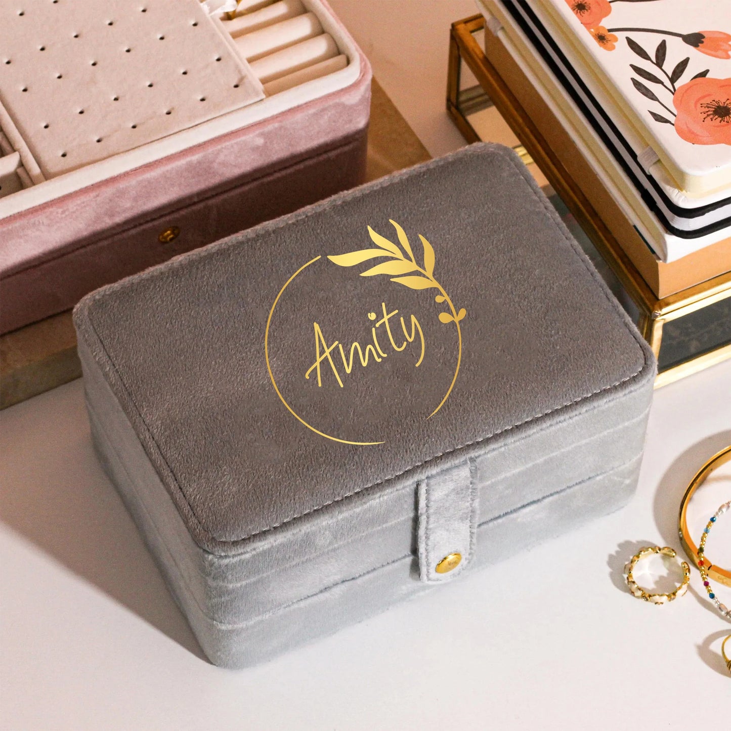 Kawaii Custom Travel Jewelry Case πΈβ¨ Adorable Bridesmaid Gift Box for Her π Perfect Mother's Day Surprise! π