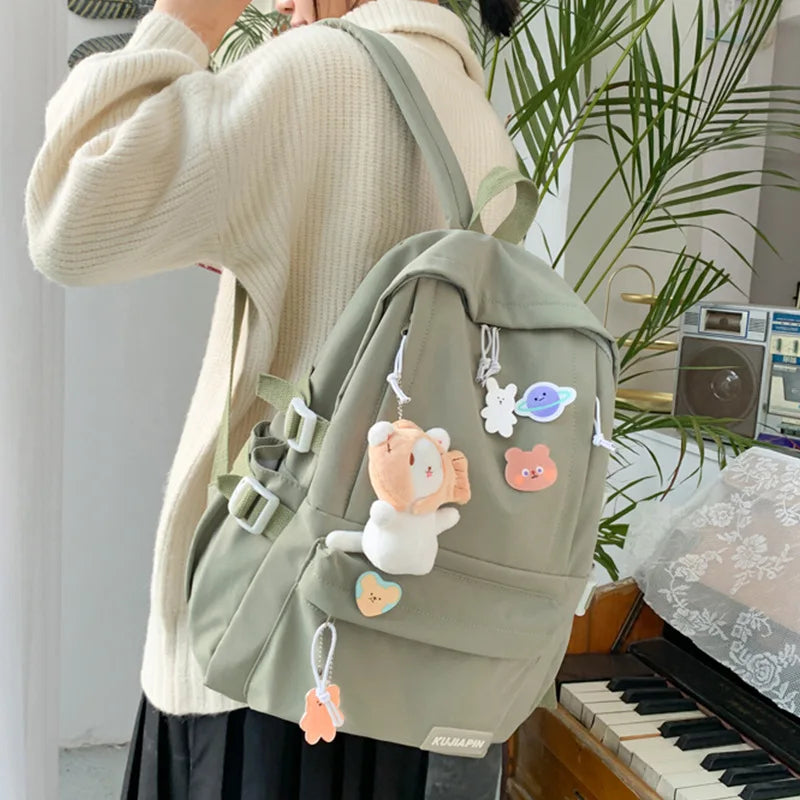 Kawaii Large Capacity Harajuku Backpack πβ¨ - Trendy School Bag for Students & Stylish Workwear! πΈ