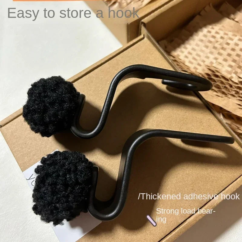 Kawaii Coal Ball Car Seat Back Hook π Cute Organizer for Food, Handbags & Clothes π Adorable Car Decor!