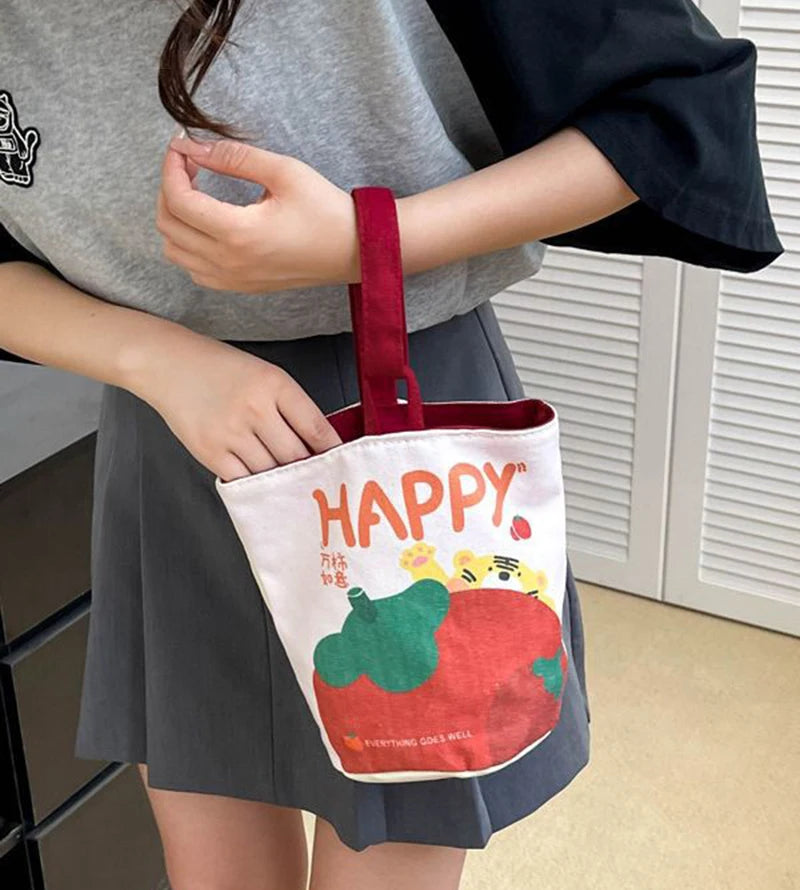 π¨β¨ Cute Critters Canvas Tote Bag - Adorable Art Print Shoulder Bag for Fun Adventures! πΎπ - Pixie Quill