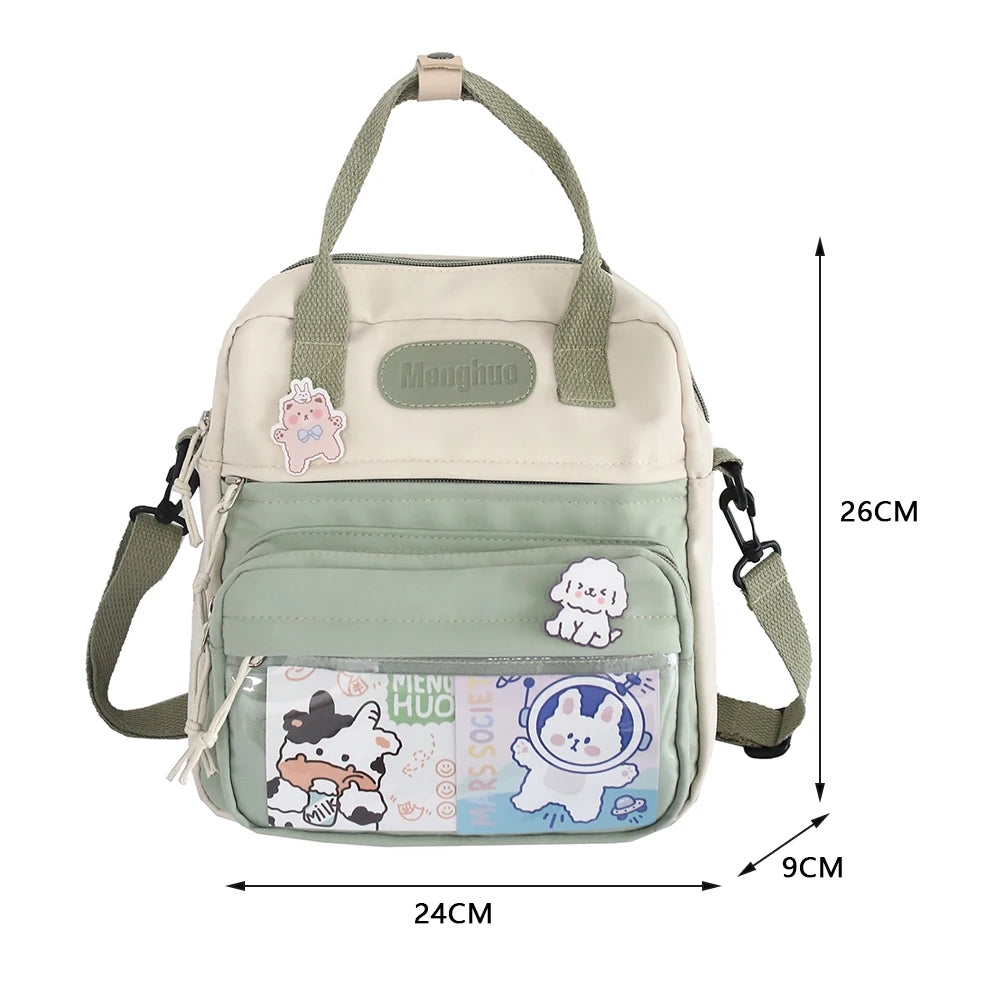Kawaii Chic Nylon Backpack πβ¨ | Playful School Bag for Stylish Students! ππ