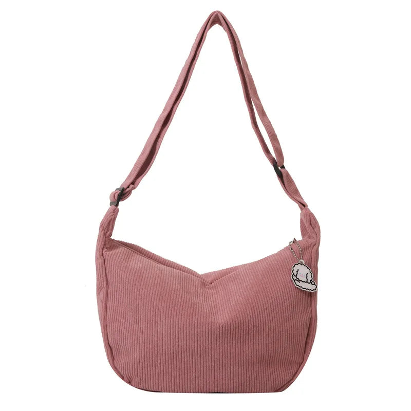 Charming Corduroy Cutie πβ¨ - Adorable Shoulder Bag for Trendy Girls! ππ - Pixie Quill