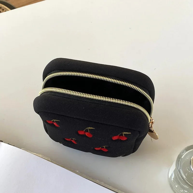 Kawaii Cosmetic Organizer Bag π | Cute Sanitary Pad & Makeup Holder πΈ | Portable & Washable Storage for Girlsβ¨