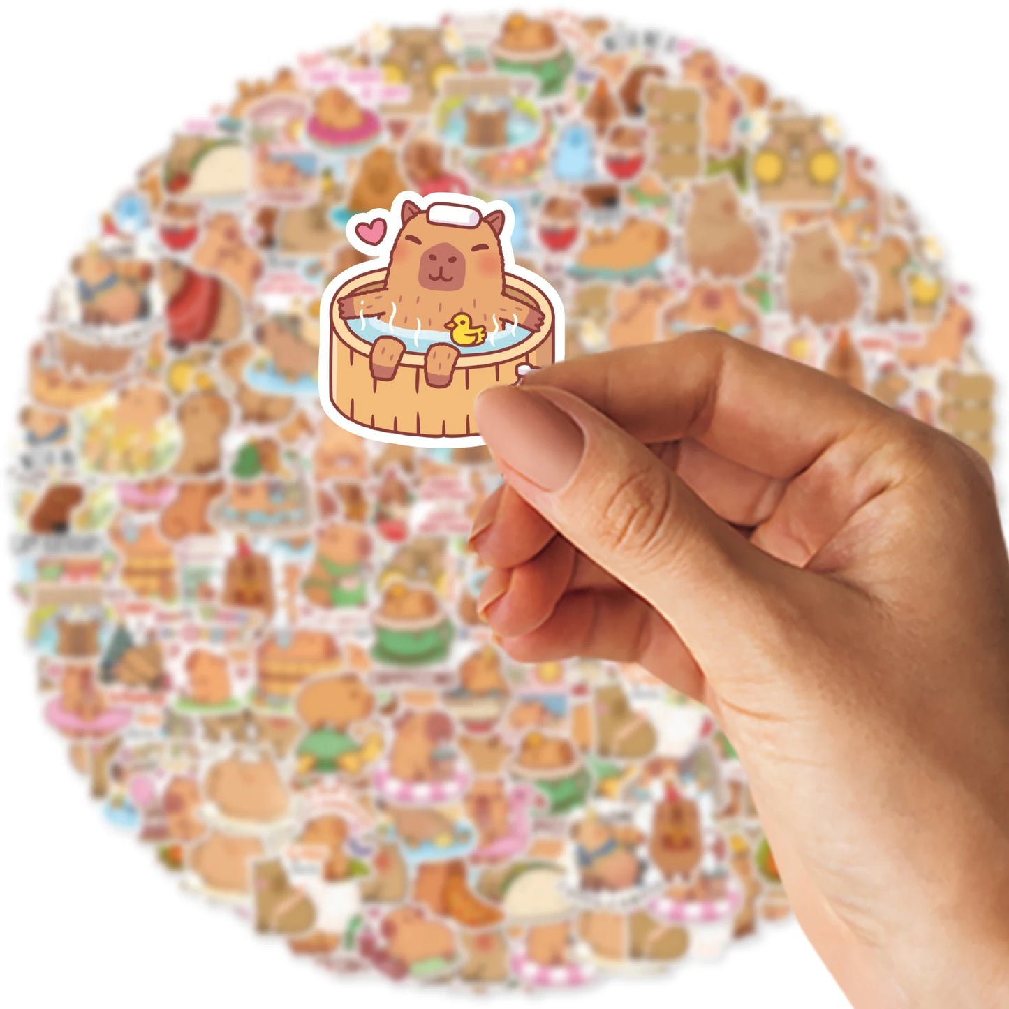 Kawaii Capybara Cartoon Sticker Pack π | 50pcs Waterproof DIY Stickers for Phones, Laptops & More πΎπ