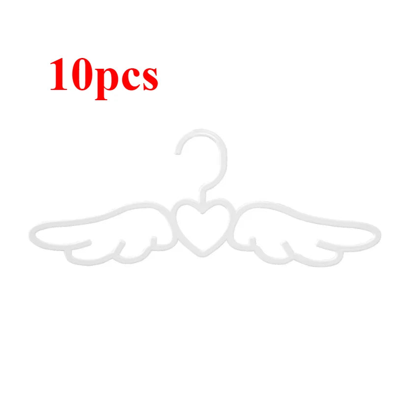 Kawaii Angel Wings Hangers 🌈✨ - Adorable Heart-Shaped Wardrobe Organizers for Stylish Kids' Rooms 💖👗