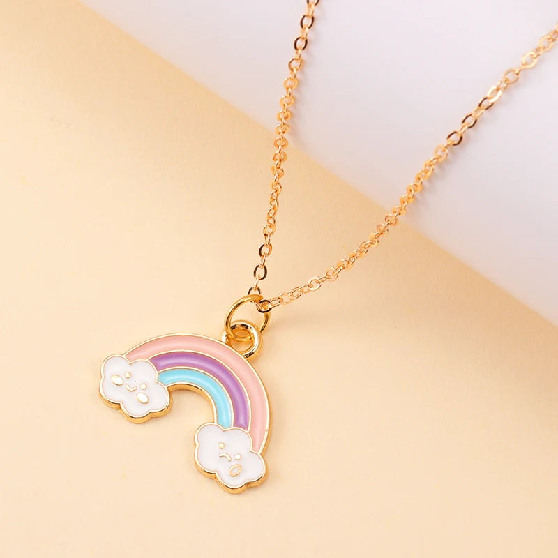 Kawaii Rainbow Unicorn Pendant Necklace πβ¨ - Adorable Choker for Girls & Women π - Perfect Birthday Gift! π