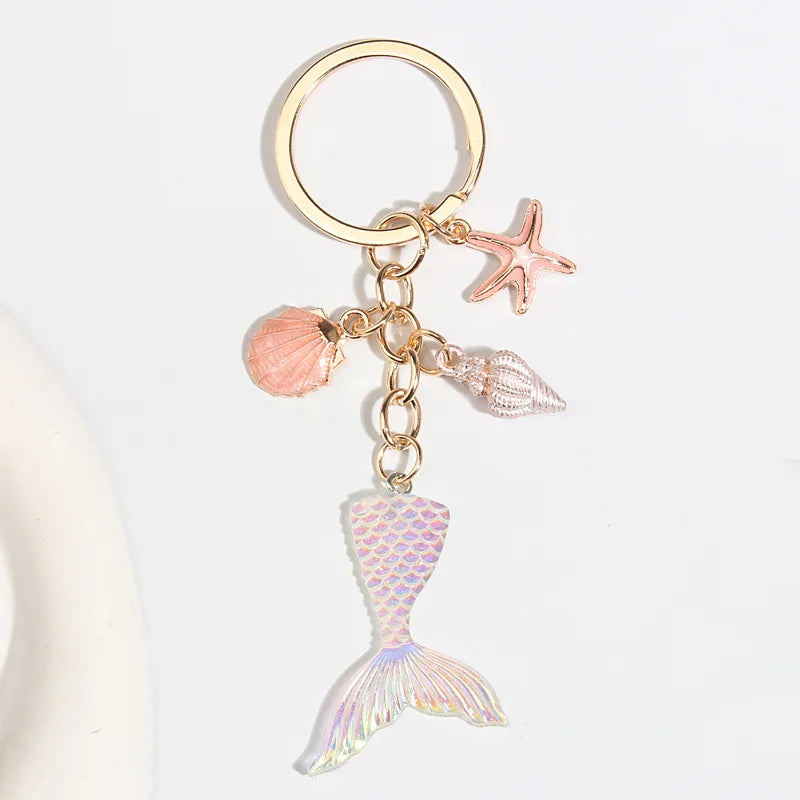 Charming Seaside Delights ππ Starfish & Shell Keychain Set ππ Ideal Summer Surprises! - Pixie Quill