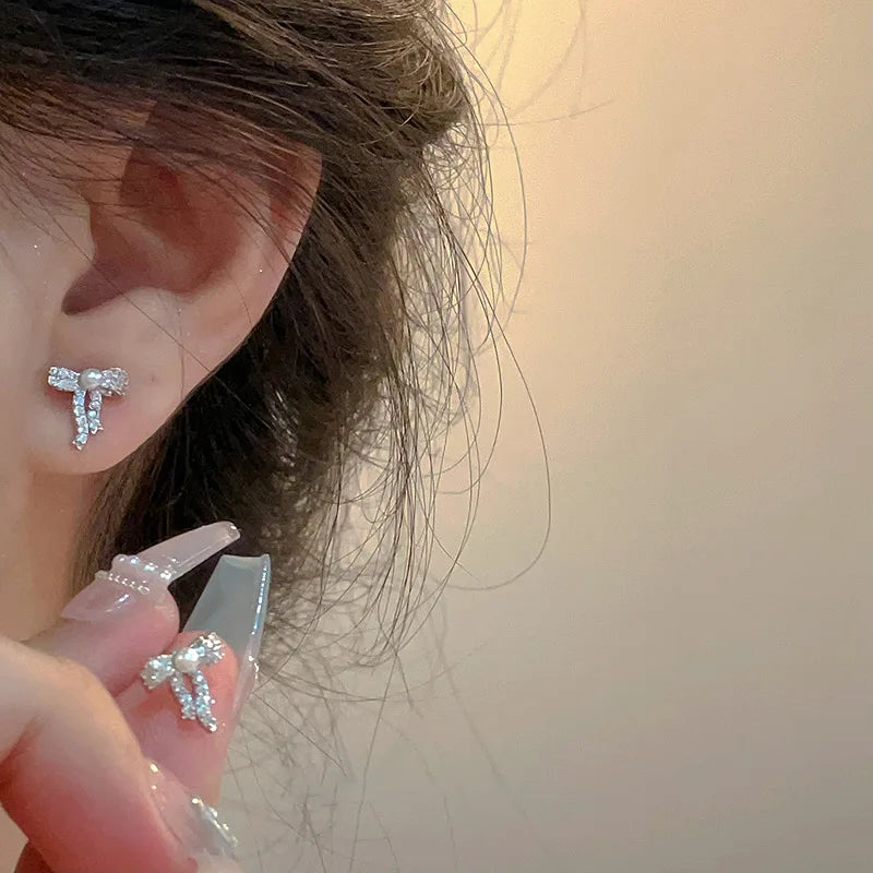 Kawaii Bow Knot Earrings β¨ | 925 Sterling Silver Tassel Jewelry for Women π | Perfect Gift for Her π