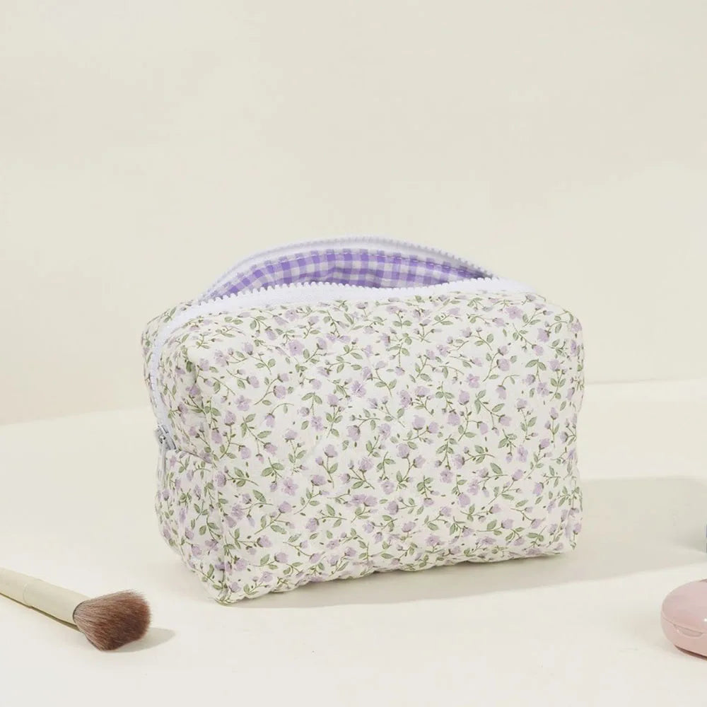 Kawaii Floral Dream πΈβ¨ Puffy Makeup Bag - Large Travel Cosmetic Pouch & Accessory! π·πΌ