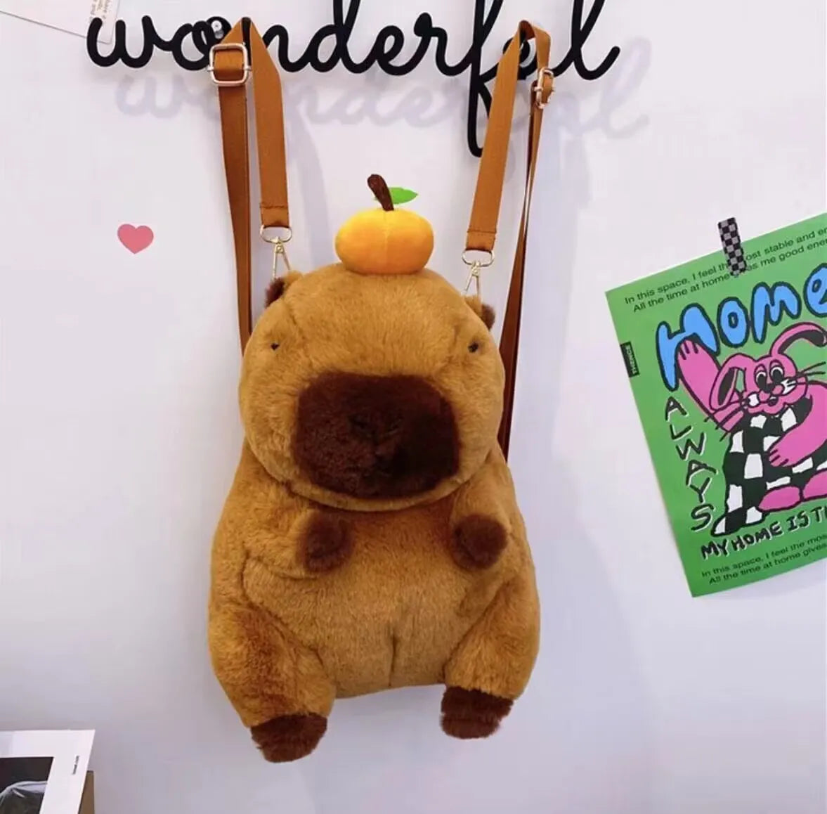 Capybara Plush Backpack