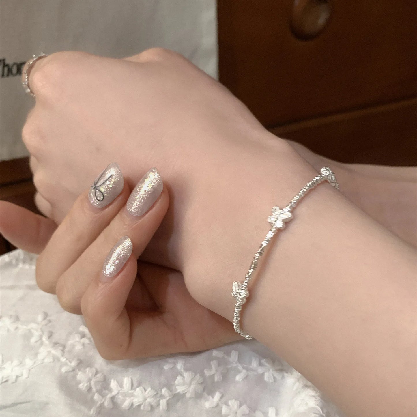 ✨ Kawaii Butterfly Charm Bracelet 🌸 - 925 Silver Bead Design for Girls 🎀 | Perfect Gift & Dropshipping!