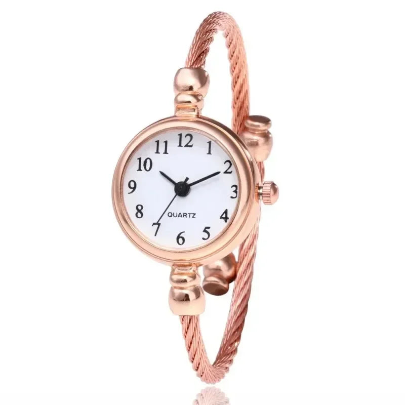 β¨ Kawaii Gold Bangle Watch π | Retro Stainless Steel Ladies Quartz Timepiece βοΈπ
