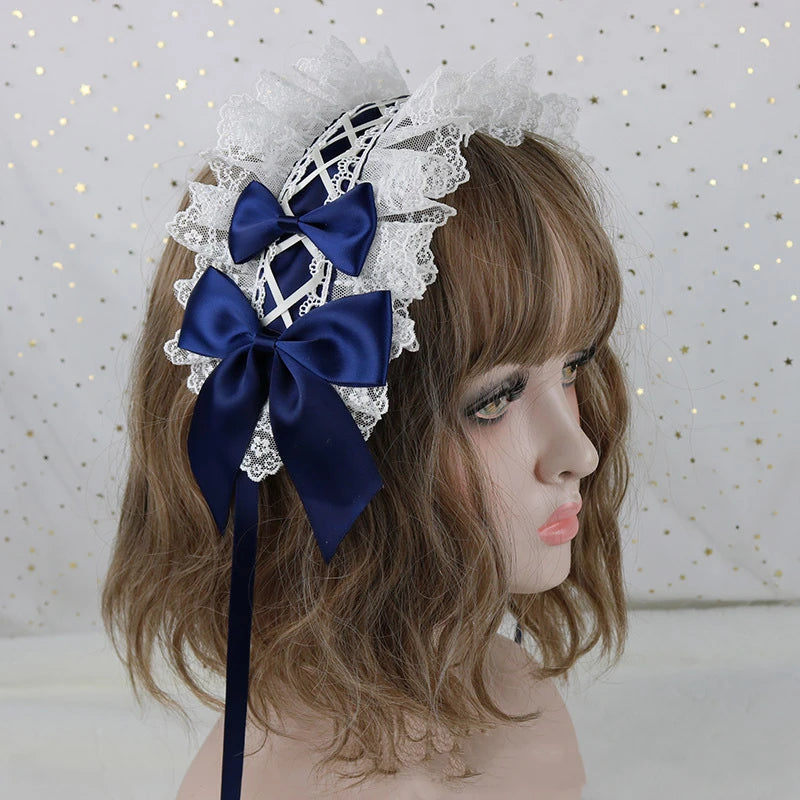 Kawaii Lace Flower Hair Hoop πΈβ¨ Plush Anime Maid Headband with Bell & Tassels for Cute Cosplay Girls ππ