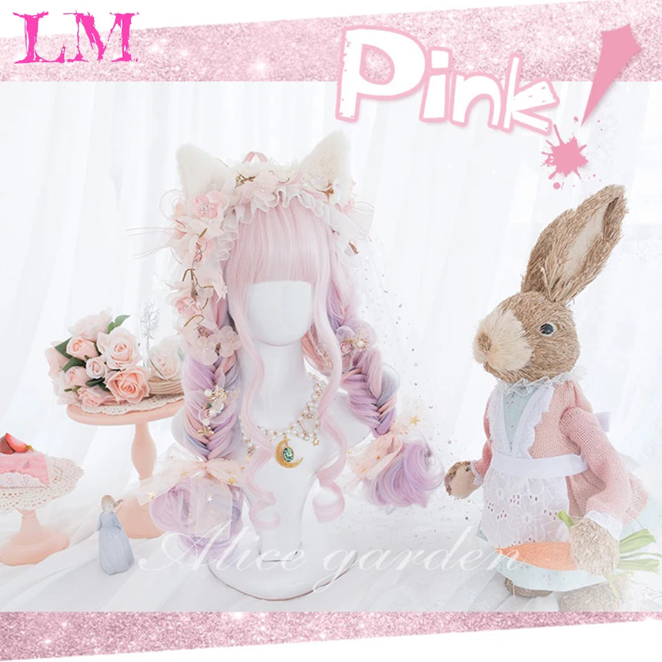 Kawaii Ombre Pink Wavy Wig πβ¨ | Heat Resistant Hair for Cosplay & Daily Fun! ππΈ