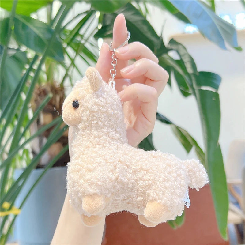 Adorable Kawaii Alpaca Plush Keychain 🦙✨ - Cute Backpack Charm & Gift Idea for Students! 🎁💕