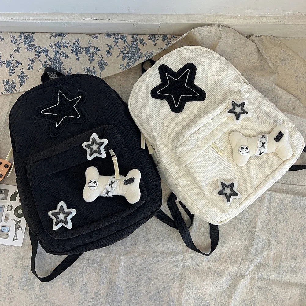 π Adorable Corduroy Backpack for All - Fun Travel & School Companion! πβ¨ - Pixie Quill