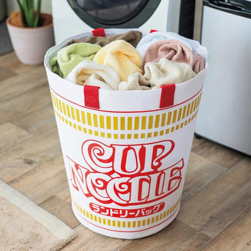 Kawaii Bubble Noodle Handbag πβ¨ | Large Capacity Drawstring Storage Bag for Magazine & Clothes ππ