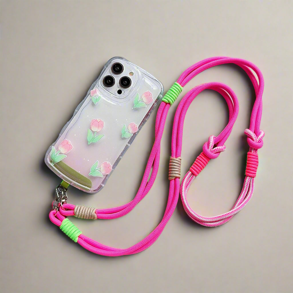 Kawaii Colorful Double-Sided Mobile Phone Lanyard πβ¨ - Trendy & Safe Shoulder Strap for Everyday Adventures! ππ±