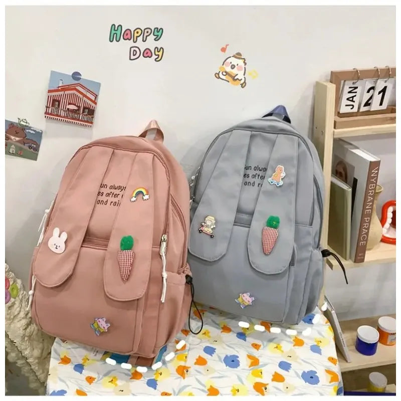 Kawaii Bunny Ear Backpack ππ° | Adorable Anime School Bag for Girls & Teens | Fun & Fashionable College Bookbag β¨