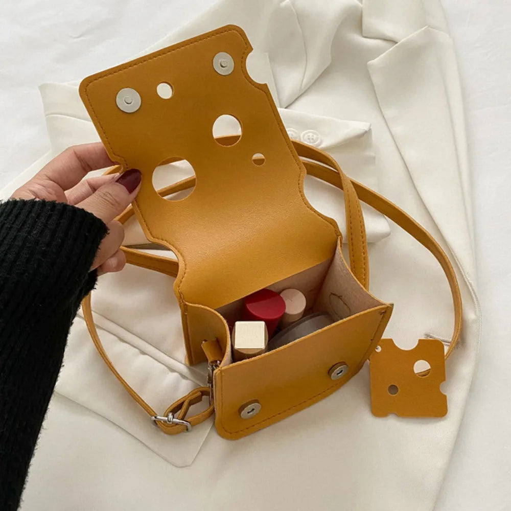 Kawaii Cheese Bag Collection π§β¨ | Adorable Mini PU Leather Crossbody Purses for Earphones & Lipstick ππ