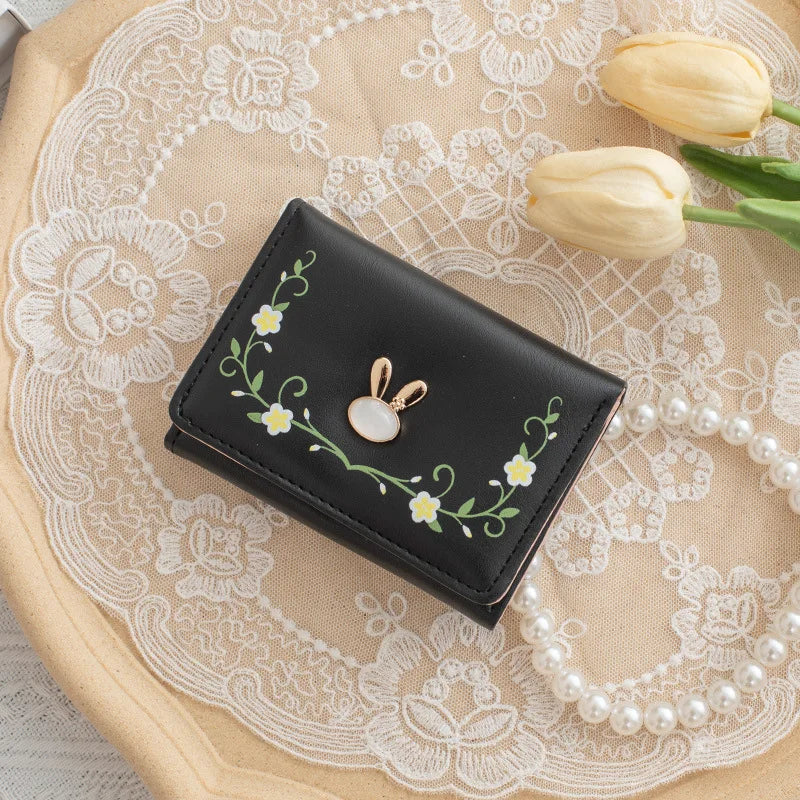 Adorable Bunny Wallet 🐰✨ | Fun Folding Coin & Card Holder for Students! 💖💳